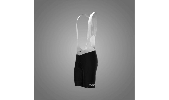 BIBSHORT – AS NERO LOGO BIANCO