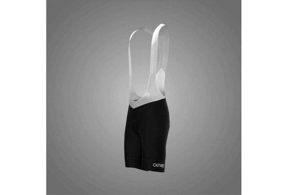 BIBSHORT – AS NERO LOGO BIANCO