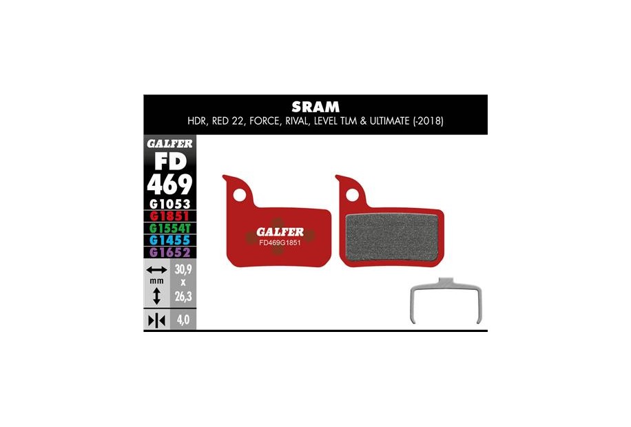 BIKE ADVANCED BRAKE PAD SRAM RED 22 - LEVEL