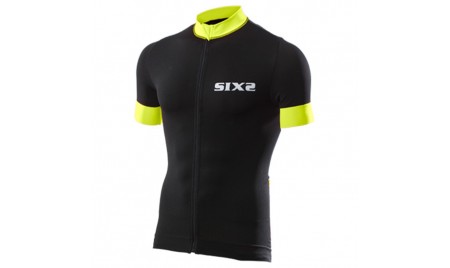 BIKE3 STRIPES BIKE MAGLIA MANICHE CORTE BLACK/YELLOW