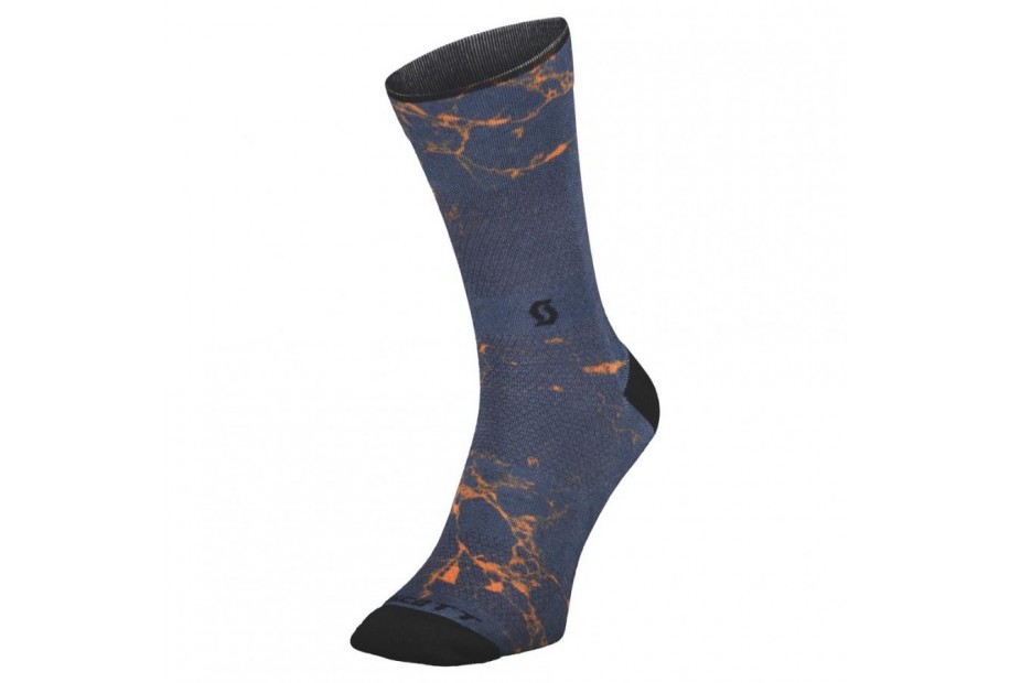 CALZE SCOTT TRAIL VERTIC CREW midnight blue/copper orange