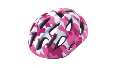 Casco Sky per bambina, taglia S. Fantasia mimetica rosa, finitura opaca