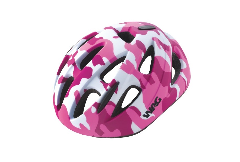 Casco Sky per bambina, taglia S. Fantasia mimetica rosa, finitura opaca