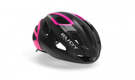 CASCO STRYM BLACK/PINK FLUO SHINY