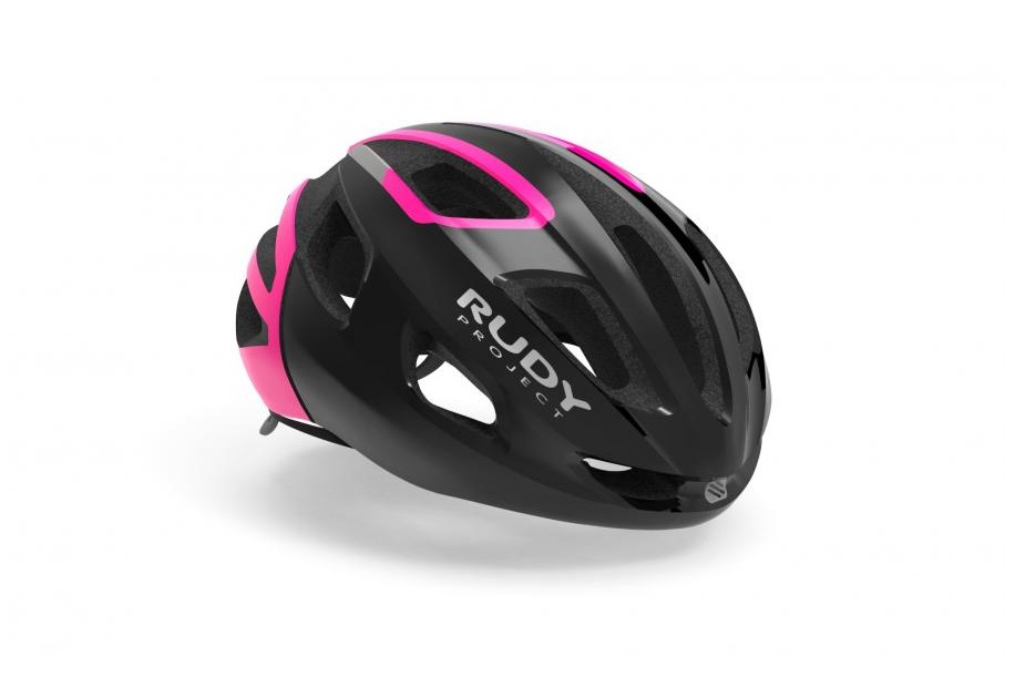 CASCO STRYM BLACK/PINK FLUO SHINY