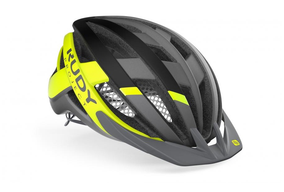 CASCO VENGER CROSS - TITANIUM/YELLOW FLUO MATTE