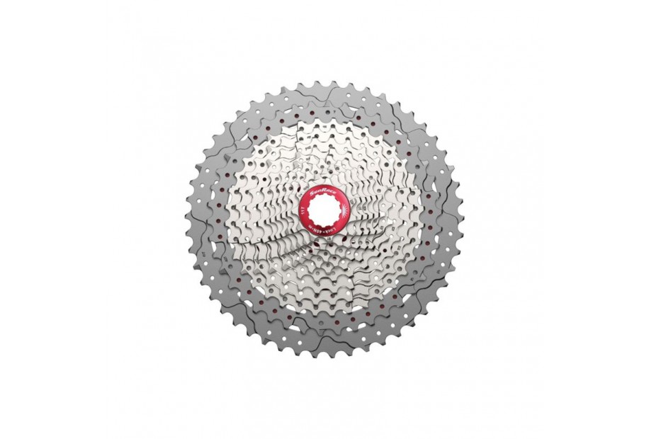 Cassetta MTB 12V Corpetto SHIMANO 11-51T Silver/Rosso