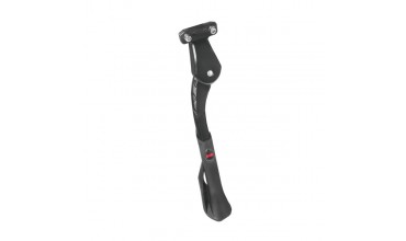 CAVALLETTO LATERALE POSTERIORE ATTACCO DIRETTO AL CARRO - INTERASSE FORI 18 MM E 40 MM, NERO