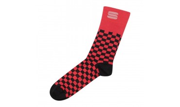 CHECKMATE SOCKS RED RUMBA BLACK