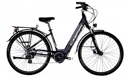 COPPI CITIZEN – E-BIKE ALLUMINIO 28 7V – TREKKING DONNA Nero.