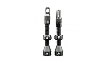 COPPIA VALVOLE TUBELESS COMPATIBILI INSERTI COPERTONI - 44 MM NERO