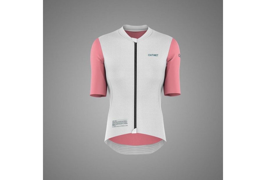 JERSEY SSW DONNA BIANCO E ROSA LOGO VERDE