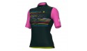 LOGO MAGLIA MANICA CORTA DONNA PR-S verde scuro rosa fluo LOGO MAGLIA MANICA CORTA DONNA PR-S verde scuro rosa fluo