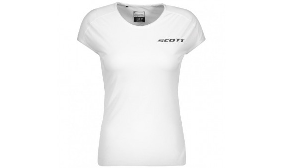 MAGLIA DA DONNA SCOTT PROMO RUN M/C bianco/nero