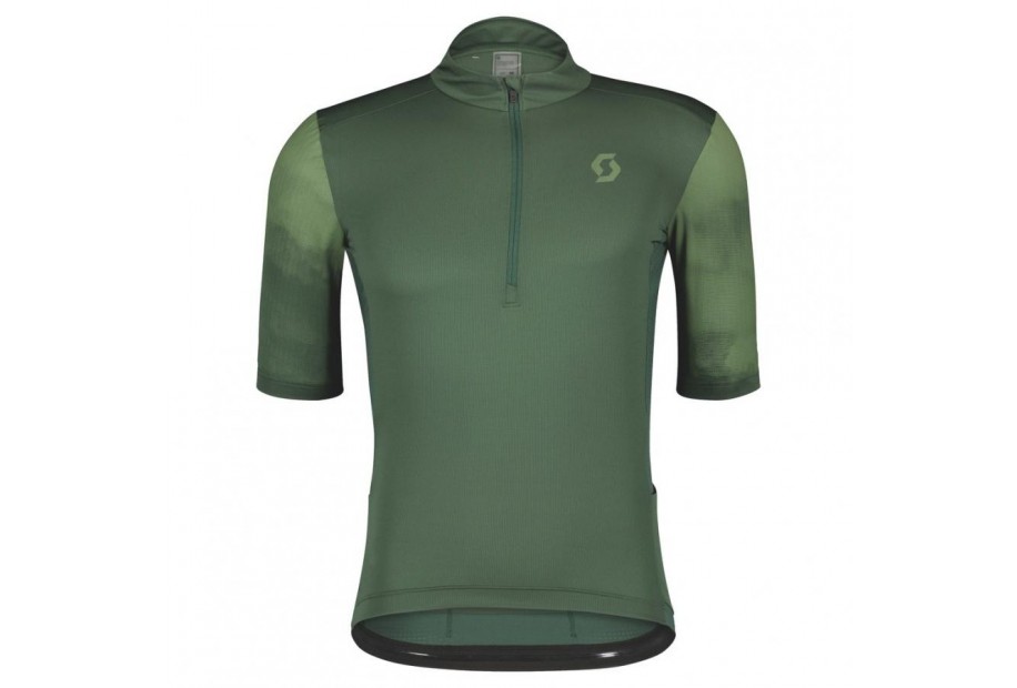 MAGLIA DA UOMO SCOTT GRAVEL 10 MANICHE CORTE smoked green/frost green