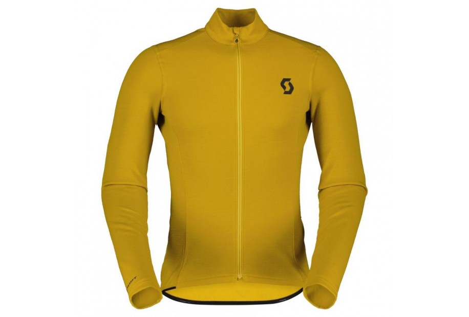 MAGLIA DA UOMO SCOTT GRAVEL MERINO MANICHE LUNGHE MELLOW YELLOW