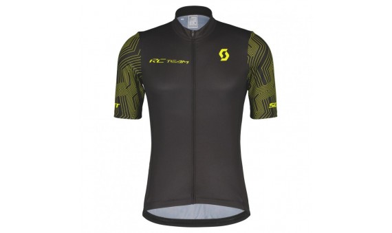 MAGLIA DA UOMO SCOTT RC TEAM 10 MANICHE CORTE black/sulphur yellow