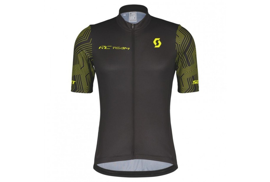 MAGLIA DA UOMO SCOTT RC TEAM 10 MANICHE CORTE black/sulphur yellow