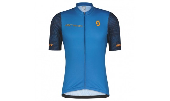MAGLIA DA UOMO SCOTT RC TEAM 10 MANICHE CORTE storm blue/copper orange