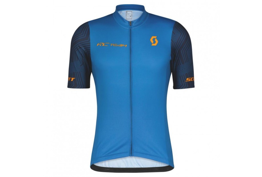MAGLIA DA UOMO SCOTT RC TEAM 10 MANICHE CORTE storm blue/copper orange