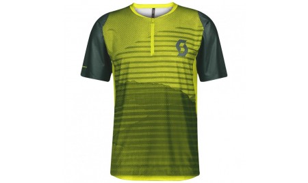 MAGLIA DA UOMO SCOTT TRAIL VERTIC ZIP M/C smoked green/sulphur yellow