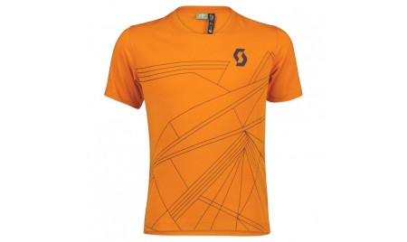 MAGLIA JUNIOR SCOTT TRAIL 10 DRI MANICHE CORTE copper orange/midnight blue