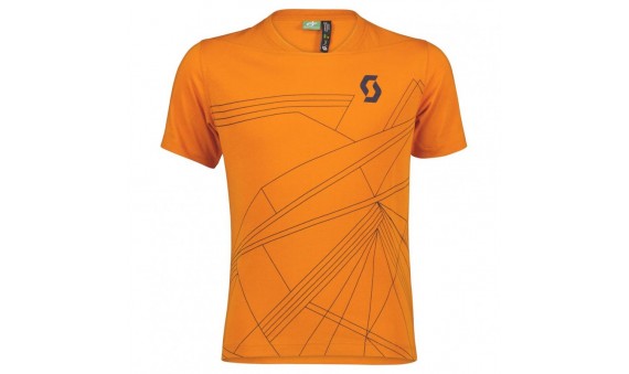 MAGLIA JUNIOR SCOTT TRAIL 10 DRI MANICHE CORTE copper orange/midnight blue