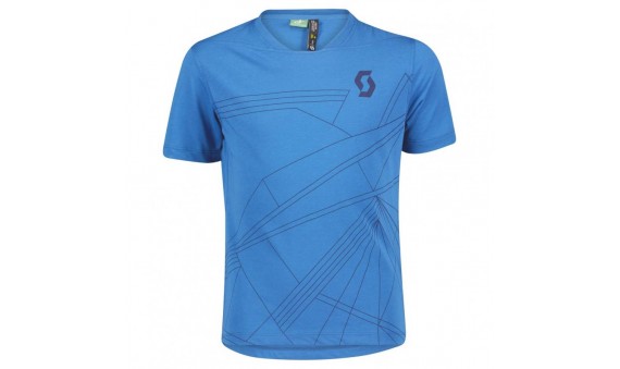 MAGLIA JUNIOR SCOTT TRAIL 10 DRI MANICHE CORTE storm blue/midnight blue