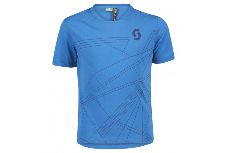 MAGLIA JUNIOR SCOTT TRAIL 10 DRI MANICHE CORTE storm blue/midnight blue