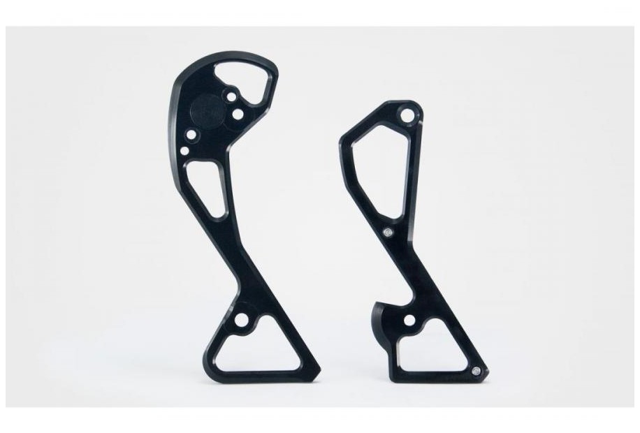 REAR DERAILLEUR CAGE DOUBLE FOR SHIMANO BLACK