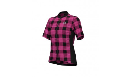 SCOTTISH MAGLIA MANICA CORTA DONNA OFF ROAD - GRAVEL ROSA FLUO