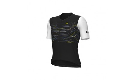 MEGABYTE MAGLIA MANICA CORTA UOMO PR-E nero bianco