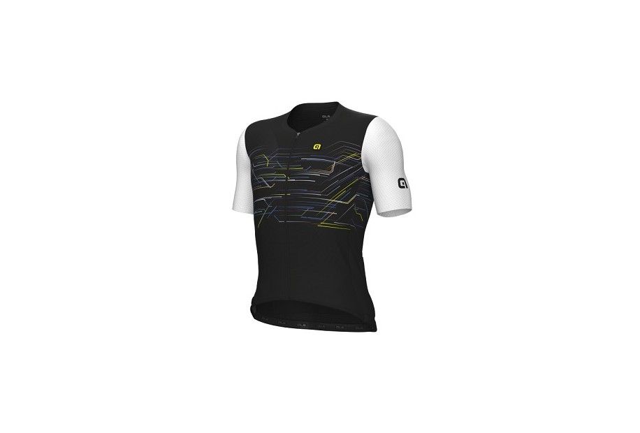 MEGABYTE MAGLIA MANICA CORTA UOMO PR-E nero bianco