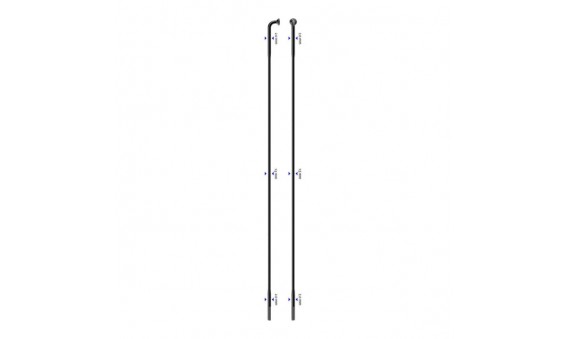 RAGGIO LASER INOX TESTA J-BEND - 288 MM, NERO