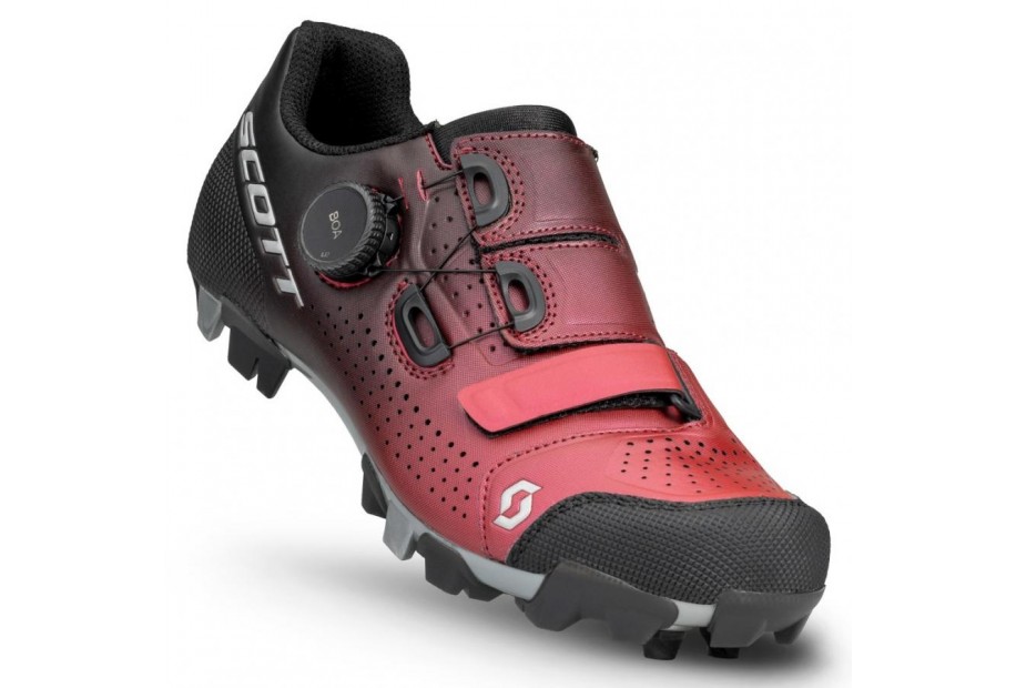 SCARPE DA DONNA SCOTT MTB TEAM BOA black fade/metallic red