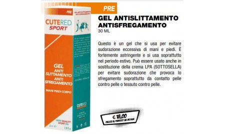 CUTERED crema gel anti slittamento e anti sfregamento 30 ml