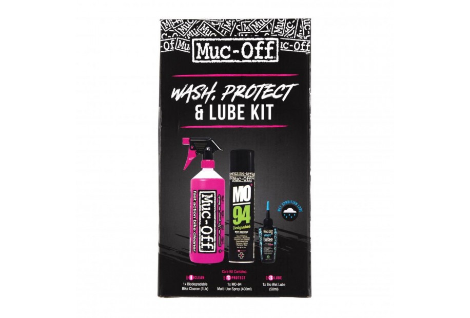 Kit pulizia Muc-Off Wash Protect and Lube