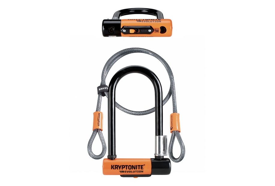 LUCCHETTO U-LOCK MINI-7 CON CAVO - NERO ARANCIO