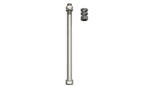 Perni passanti per assali dei trainer a ruota libera Tacx E-Thru 12mm, filettatura media