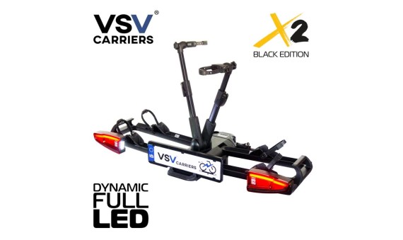 PORTABICI VSV X2 BLACK EDITION SPECIAL PER E-BIKE BIAMMORTIZZATE