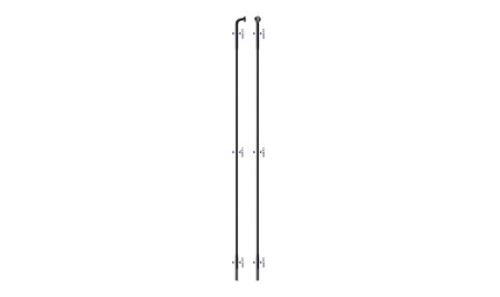 RAGGIO LASER INOX TESTA J-BEND - 268 MM, NERO