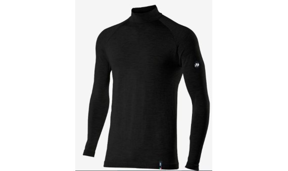 Lupetto maniche lunghe Merinos Wool BLACK