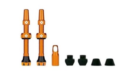 MUC-OFF valvola tubeless 60mm v2 1 coppia arancione