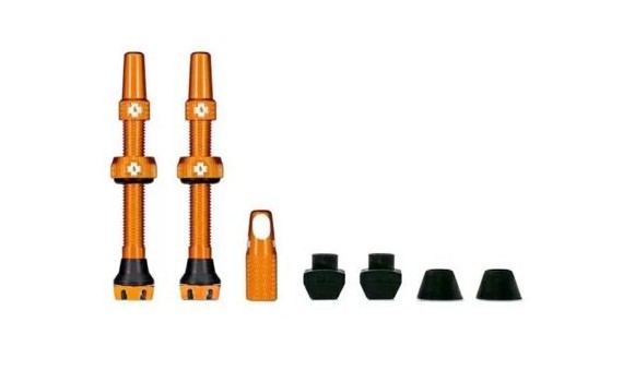 MUC-OFF valvola tubeless 60mm v2 1 coppia arancione