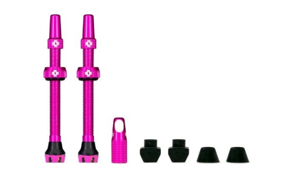 MUC-OFF valvola tubeless 60mm v2 1 coppia rosa