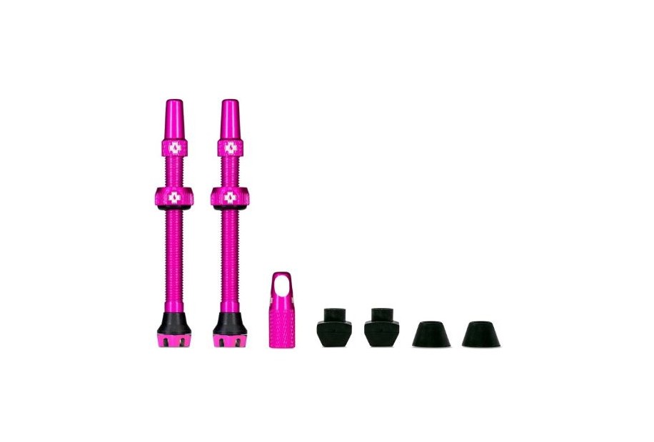 MUC-OFF valvola tubeless 60mm v2 1 coppia rosa
